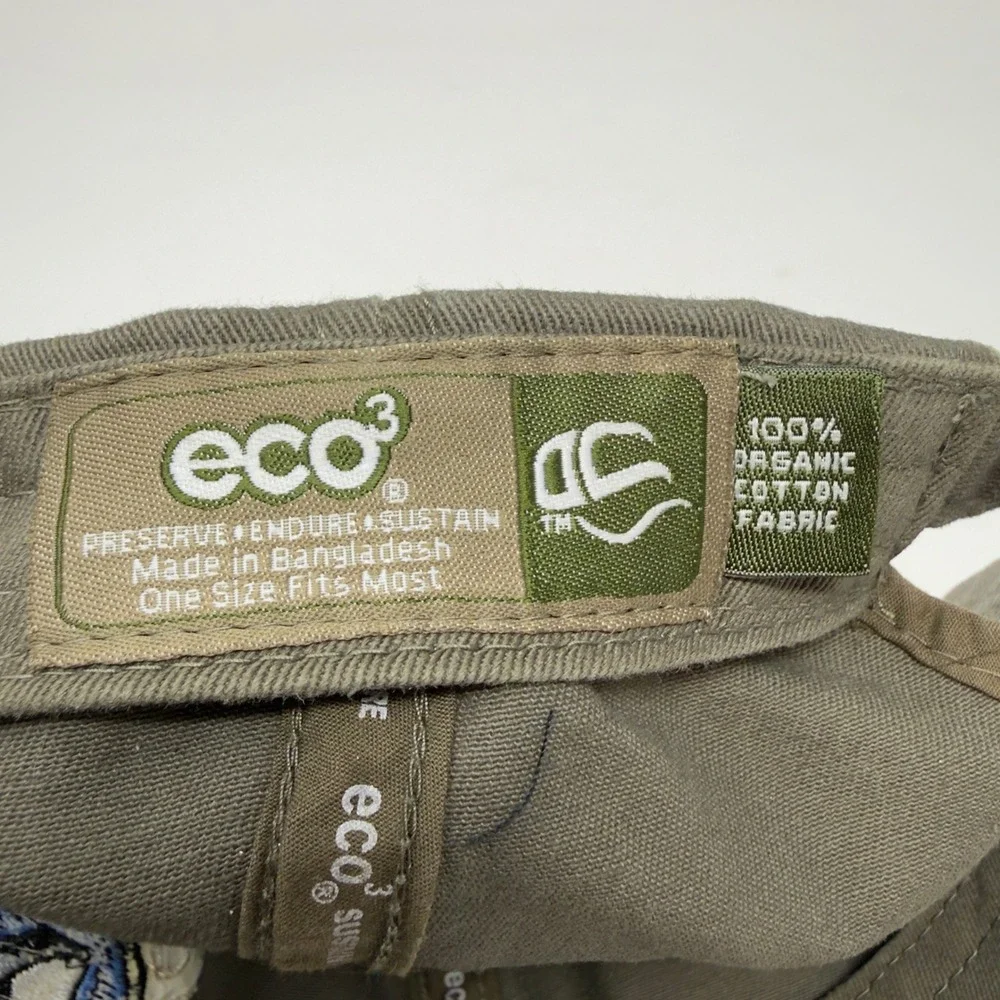 Yosemite Half‎ Dome Embroidered Baseball Cap Khaki Green Cotton Adjustable Eco3